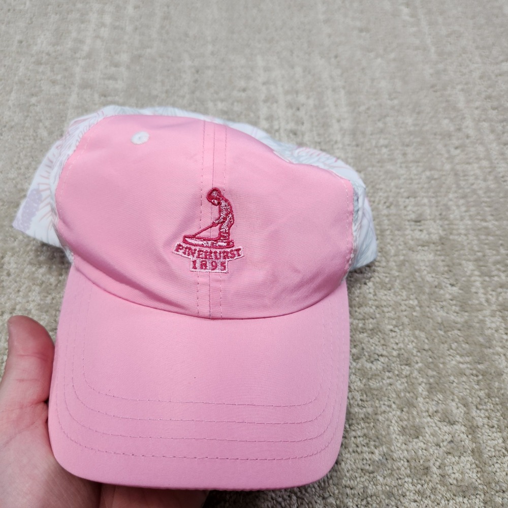 Pukka Pinehurst 1895 Golf Hat Pink Tropical‎ Palm Print Putter Boy Women Cap
